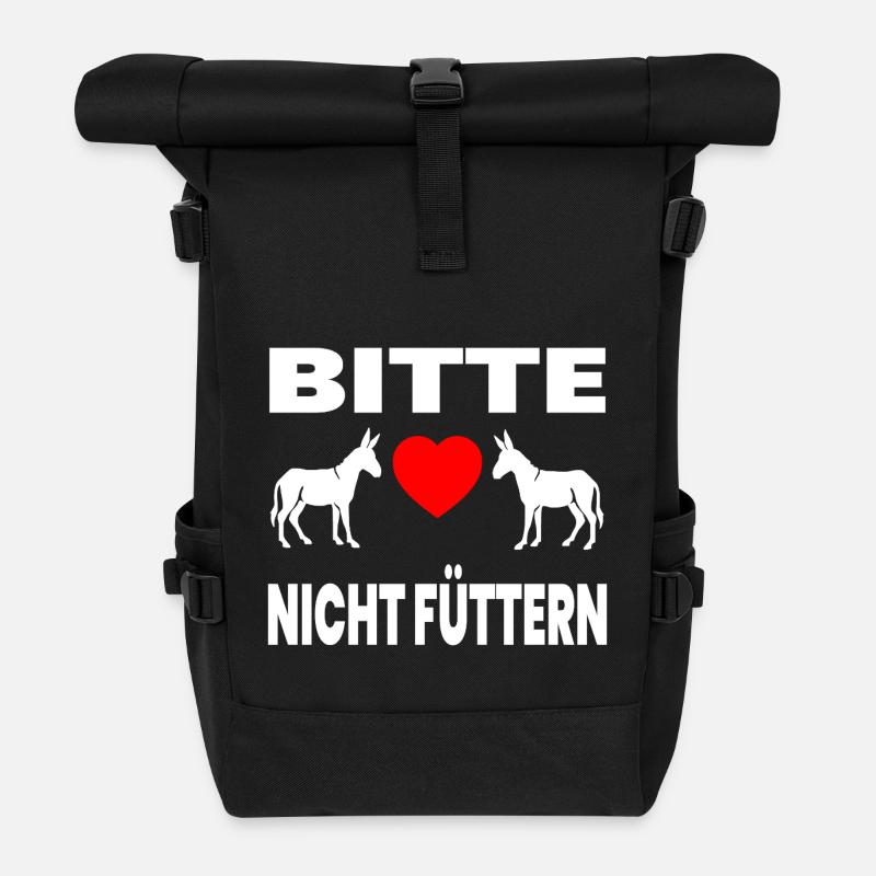 Esel - Rolltop Rucksack - Schwarz