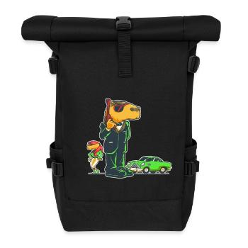 Capybara-Secret Agent - Roll Top Backpack - black - Front