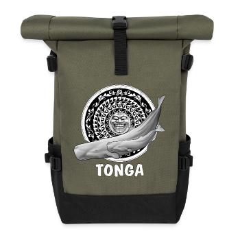 Cachalolots et masque tiki - Sac à dos roll top - olive/noir - Devant