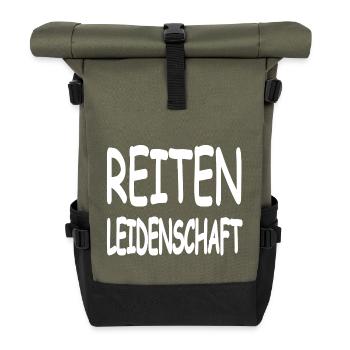 Reiten - Rolltop Rucksack - Olive/Schwarz - Vorne