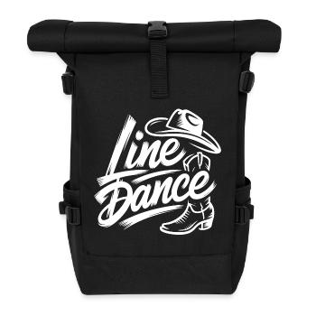 Line Dance – Country Western Tanz - Roll Top Backpack - black - Front