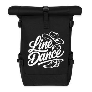Line Dance – Country Western Tanz - Roll Top Backpack - black - Front