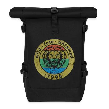 30th Birthday Wild, free & untamed since 03/1996 - Roll Top Backpack - black - Front