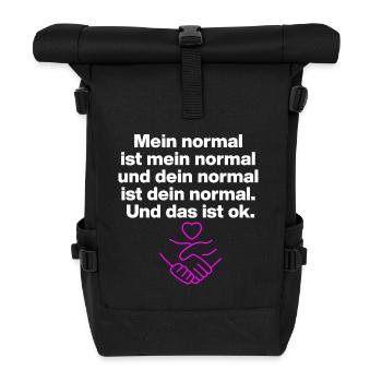 MY NORMAL IS MY NORMAL, YOURS IS ALL OK ✌️ - Roll Top Backpack - black - Front