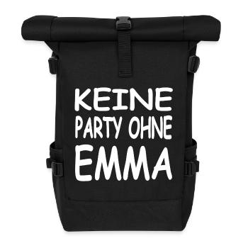 Emma - Rolltop Rucksack - Schwarz - Vorne