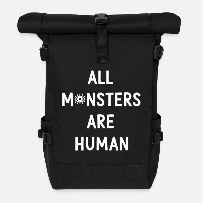 Alle Monster sind Menschen - Rolltop Rucksack - Schwarz