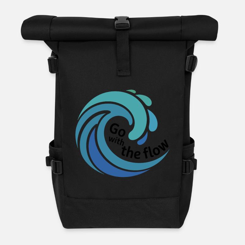 Optez pour l’Art Flow Wave - Sac à dos roll top - noir