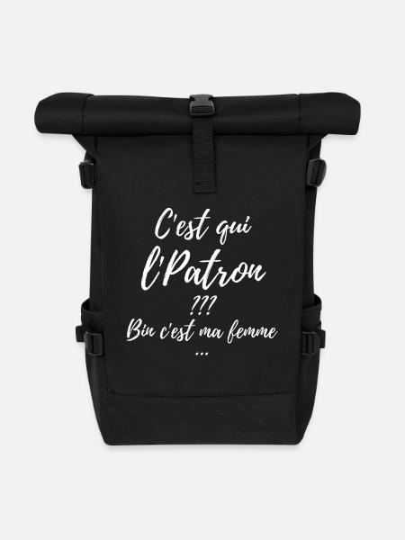 C’est qui le Patron? Ma Femme  - Sac à dos roll top - noir