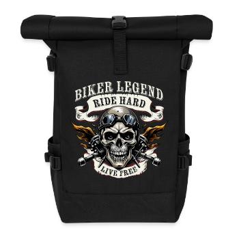 Ride Hard - Live Free - Roll Top Backpack - black - Front