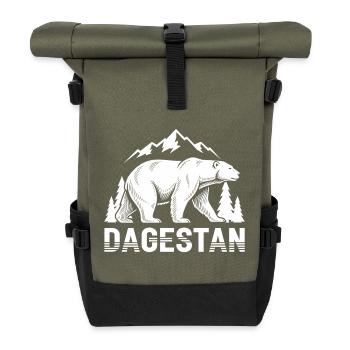 Dagestan Bear Mountain Crest - Roll Top Backpack - olive/black - Front