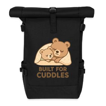 Two Bears to Cuddle – Built for Cuddles - Roll Top Backpack - black - Front