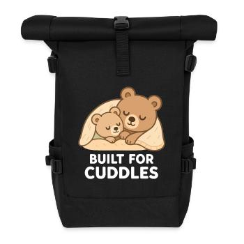 Two Bears to Cuddle – Built for Cuddles - Roll Top Backpack - black - Front