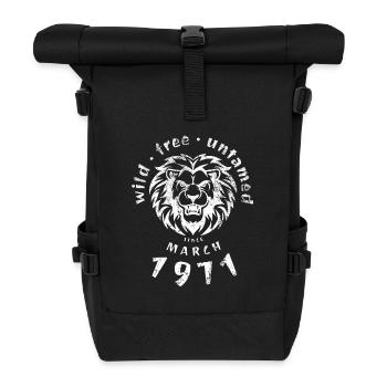 Sauvages, libres et indomptés depuis 03/1971 - Sac à dos roll top - noir - Devant
