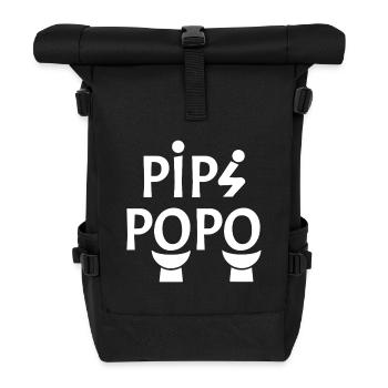 POPO ! - Sac à dos roll top - noir - Devant
