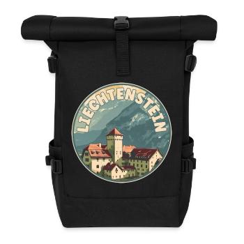Découvrez l’art de voyage du château de Liechtenstein Vaduz - Sac à dos roll top - noir - Devant
