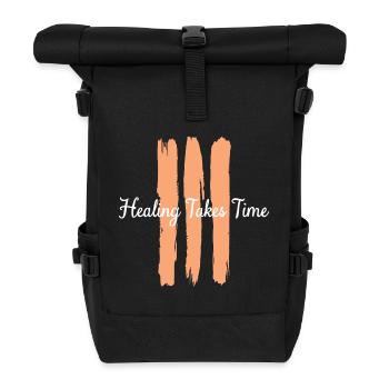 Healing Takes Time Mindfulness and Patience - Roll Top Backpack - black - Front