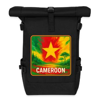 Conception de voyages au Cameroun - Sac à dos roll top - noir - Devant