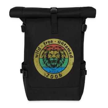 Sauvages, libres et indomptés depuis 03/2006 - Sac à dos roll top - noir - Devant