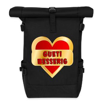 Get well soon Switzerland - Roll Top Backpack - black - Front