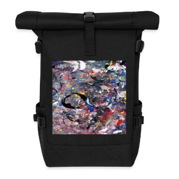 Casual Art - Roll Top Backpack - black - Front