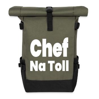 chef - Roll Top Backpack - olive/black - Front