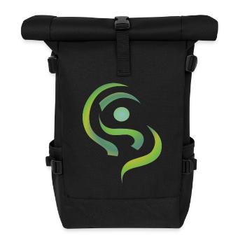yoga_design_1 - Roll Top Backpack - black - Front