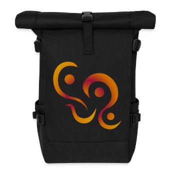 yoga_design_3 - Roll Top Backpack - black - Front