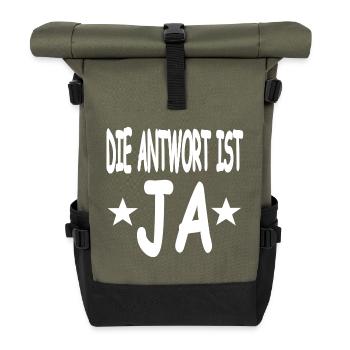 Ja - Rolltop Rucksack - Olive/Schwarz - Vorne