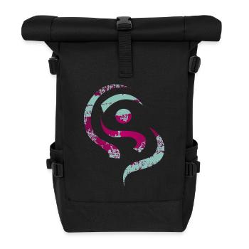 yoga_design_13 - Roll Top Backpack - black - Front
