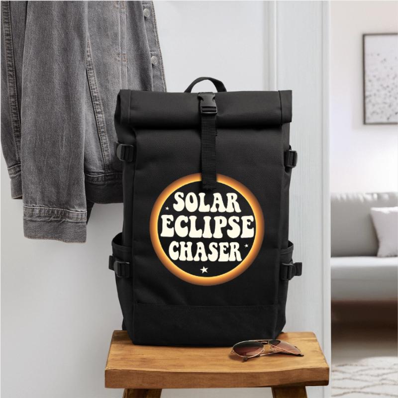 Solar eclipse chaser Roll Top Backpack