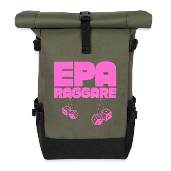 EPA Ragger – Rosa Hängende Würfel - Rolltop Rucksack - Olive/Schwarz - Vorne