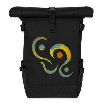 Yoga design_15 - Roll Top Backpack - black - Front