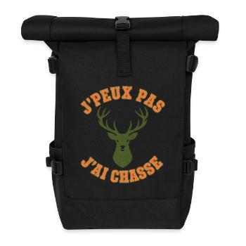 Ich kann nicht. Ich habe Jahrgangshirsche gejagt. - Rolltop Rucksack - Schwarz - Vorne