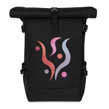 Yoga design_30 - Roll Top Backpack - black - Front