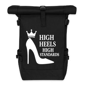 High Heels High Standards: Power-Statement Queen - Rolltop Rucksack - Schwarz - Vorne