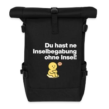 TU AS UN TALENT D’ÎLE SANS ÎLE ! - Sac à dos roll top - noir - Devant