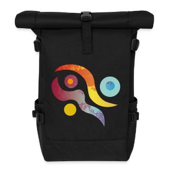 Yoga design_45 - Roll Top Backpack - black - Front