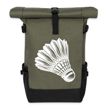 Tattoo Badminton - Sport with Speed - Roll Top Backpack - olive/black - Front