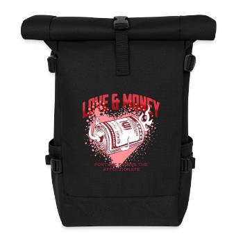 Love and Money on Fire - Roll Top Backpack - black - Front