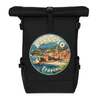 Explore Ajaccio In France Mediterranean Paradise - Roll Top Backpack - black - Front