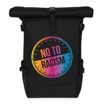 No to Racism - Rolltop Rucksack - Schwarz - Vorne