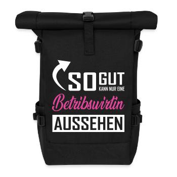 Only a business economist can look so good - Roll Top Backpack - black - Front