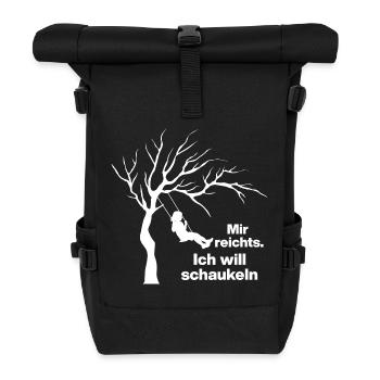 JE VEUX ME BALANCER. AUCUN DÉSIR POUR LES GENS - Sac à dos roll top - noir - Devant