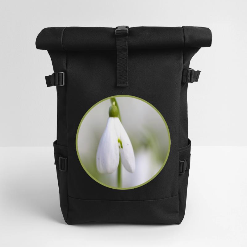 Perce-neige fleur blanche Fleur blanche Éclosion précoce Sac à dos roll top