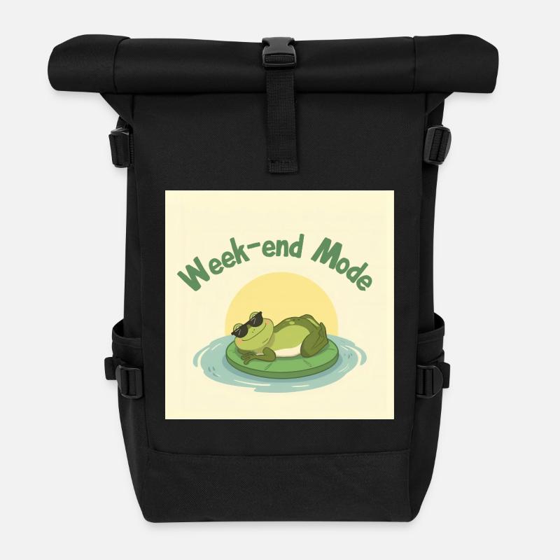 Chill Frog Fashion Weekend - Rolltop Rucksack - Schwarz
