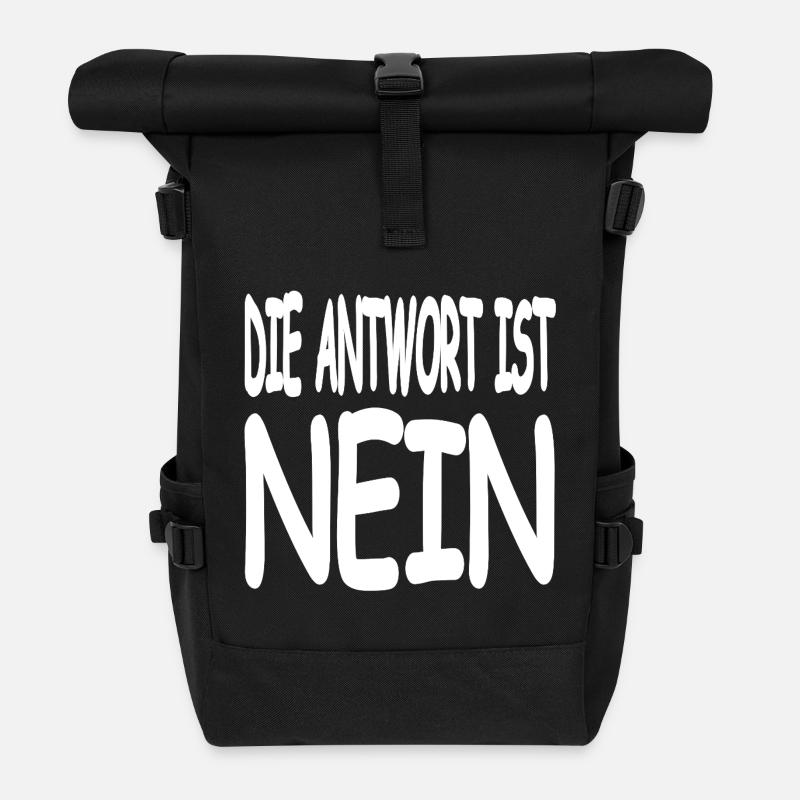 Nein - Rolltop Rucksack - Schwarz