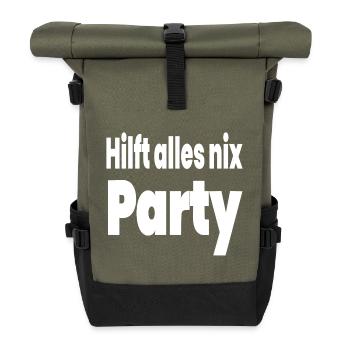 Parti - Sac à dos roll top - olive/noir - Devant