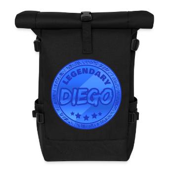Diego als Geschenkidee - Rolltop Rucksack - Schwarz - Vorne