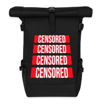 Déclaration drôle censurée Logo de la liberté - Sac à dos roll top - noir - Devant