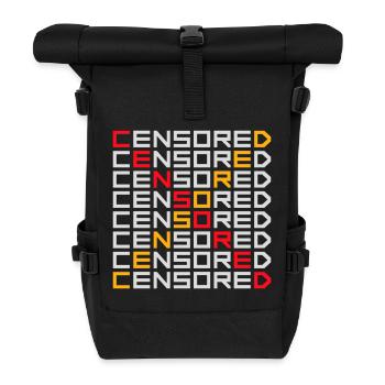 Déclaration drôle censurée Logo de la liberté - Sac à dos roll top - noir - Devant